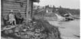 LUNDEFARET: I bakgrunnen ligger Bua brygge med varehallen. Den ble flytta til Lunde sluse rundt 1940. FOTO: Ralph Wilson, NB