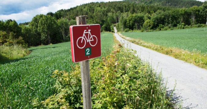 SYKKEL: Nasjonal sykkelrute nr. 2 går langs Skaravegen.