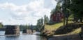 OVERKANAL: Slusevokterboligen ligger ved Vrangfoss overkanal. De som bodde der, hadde god oversikt over båtene som kom for å bli sluset ned gjennom Vrangfoss sluser.